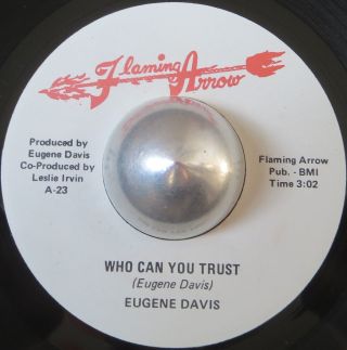 Detroit Funk 45 Eugene Davis Who Can You Trust Flaming Arrow Listen