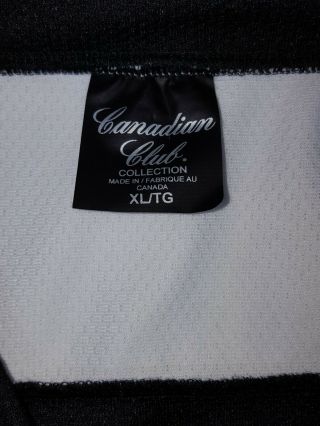 Canadian Club Whiskey Hockey Jersey Canada Long Sleeve Shirt Black Mens XL 3