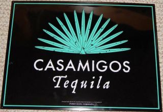 Casamigos Tequila Tin Metal Embossed Sign Black & Green Rare 24 X 18