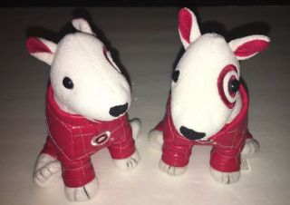 2 Sorenson Racing Plush Target Bullseye Dogs Plush Stuff 2001 Collectible Toys