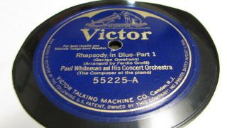 George Gershnin Victor 78 Rpm Record 55225 Rhapsody In Blue