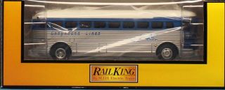 Mth Rail King 1:48 O Scale Greyhound - Evansville Die - Cast Bus Model 30 - 50012