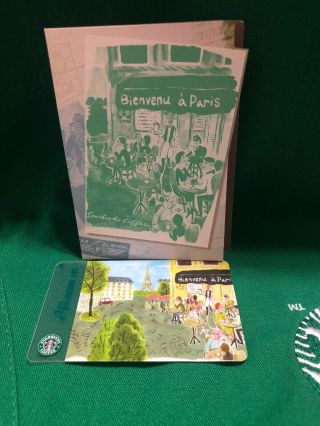 2008 Starbucks Taiwan 35 Bienvenu A Paris Card/ Sleeve
