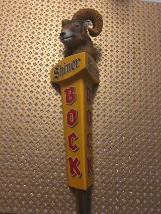 Shiner Bock Brewing Texas Rams Head Beer Tap Handle Kegerator Craft Bar