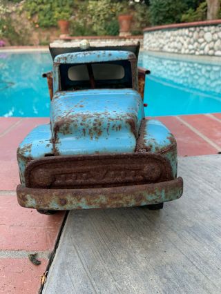 Vintage Buddy L Hydraulic Dump Truck,  Pressed Steel Toy,  Finger Tip Steer 5