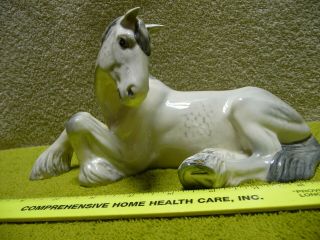 Beswick Shire Mare (lying) 2459 Grey Horse Laying Down Rare Hard To Find