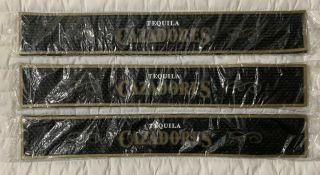 (3) Cazadores Tequila - 23 " Branded Rubber Bar Rail Spill Mat Rare Promo Item