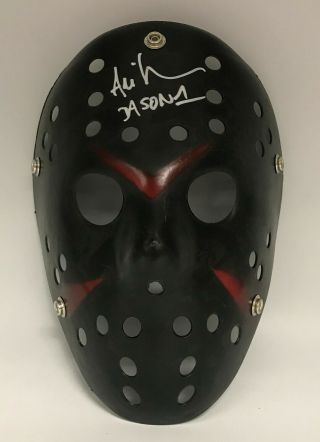 Ari Lehman Signed Jason Voorhees Hockey Mask Bas Witnessed Friday The 13th