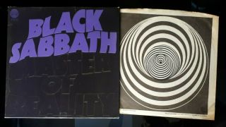 Black Sabbath 1971 " Master Of Reality " 1st Press Vertigo Swirl With Poster Vg,