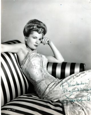 Oscar Winner Actress Joan Fontaine,  Signed Vintage Studio Photo.