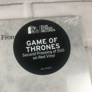Game Of Thrones Season 3 Limited Ed Red Coloured Vinyl - 500 Only - - Rare