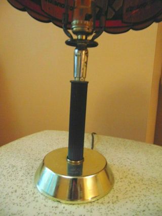 VINTAGE MCDONALDS LAMP TIFFANY STYLE PLASTIC TILTS TABLE LAMP RARE 6