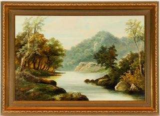 Conway Ruyd - Signed And Gilt Framed Early 20th Century Oil,  River Landscape