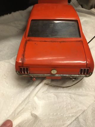 Vintage Wen Mac 1966 Orange Mustang Gas Powered Toy Car For Restoration 5