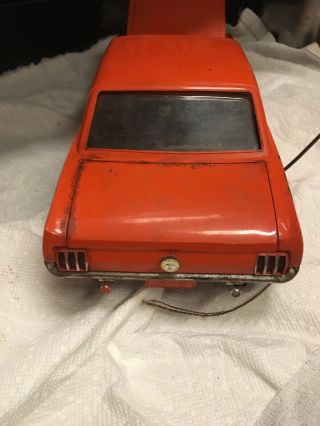 Vintage Wen Mac 1966 Orange Mustang Gas Powered Toy Car For Restoration 6
