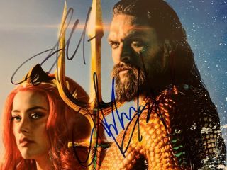 Amber Heard & Jason Momoa Autographed 8”x10” Color Photograph Still From Aquaman