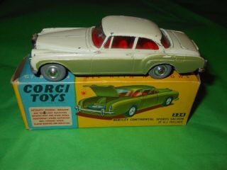 Corgi Bentley Continental Sports Saloon No 224 Vintage Toy With Box