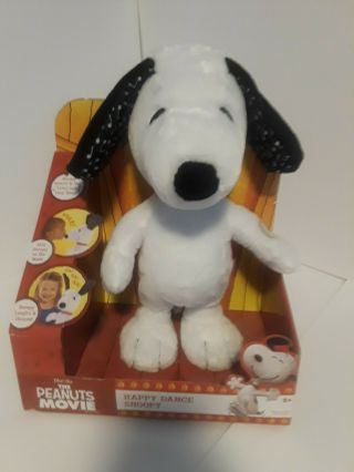 2015 The Peanuts Movie Happy Dance Snoopy Animated Plush Laughing Dancing
