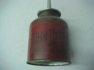 Rare John Deere Red Oiler Oil Can W/long Spout