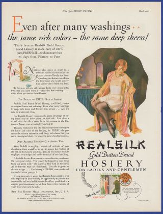 Vintage 1927 Real Silk Hosiery Mills Women 