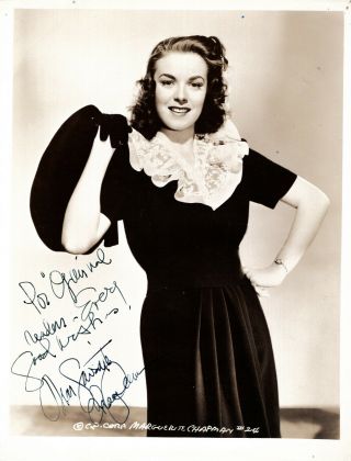 Actress Marguerite Chapman,  Signed Vintage Studio Photo.