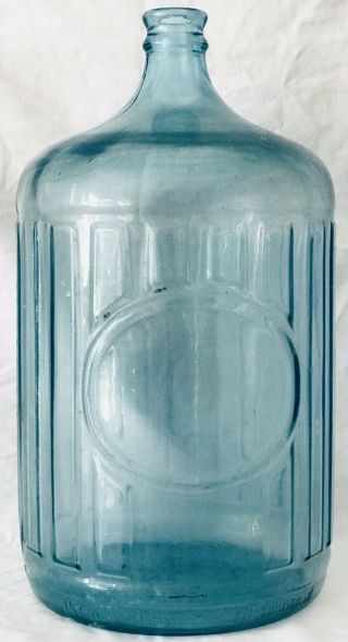 Alhambra [california] Natural Water Company Glass 5 Gallon Embossed Bottle