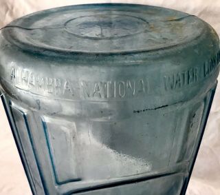 ALHAMBRA [CALIFORNIA] NATURAL WATER COMPANY GLASS 5 GALLON EMBOSSED BOTTLE 4