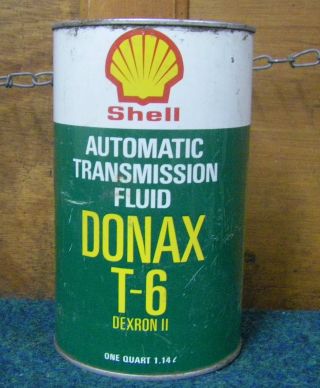 Shell Oil Canada Donax T - 6 Dexeron Ii Oil Tin 1 Litre Automatic Transmssion
