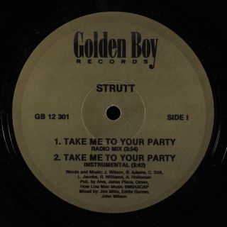 Strutt Take Me To Your Party Golden Boy 12 " Vg,  Hear