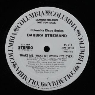 Barbra Streisand Shake Me,  Wake Me Columbia 12 " Nm/vg,  Wlp Hear