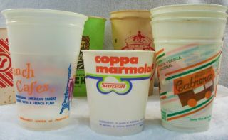 40 vintage wax coated paper drink coffee cups various restaurants Burger King, 7