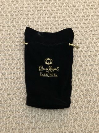 Rare Black Velvet 750ml Size Crown Royal Cask No 16 Bag