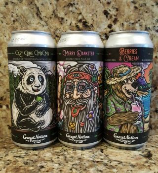 Great Notion - Mixed 3 Pack (3 " Empty " Cans) Other Half 450 Monkish