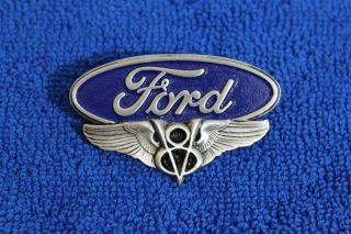 Vintage Ford Blue Oval V8 Hat Lapel Pin Emblem Accessory Truck Fairlane Mustang