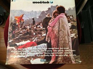 Woodstock 3 Album Set Lp (vinyl 1970 Atlantic Recording Corp) Jimmy Hendrix Etc.