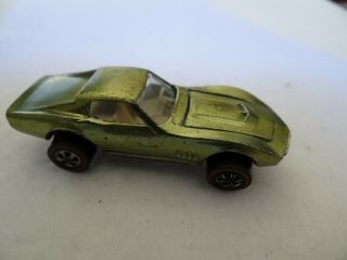 Vintage Hot Wheels Redline 1968 Mattel Custom Corvette Car Usa 3