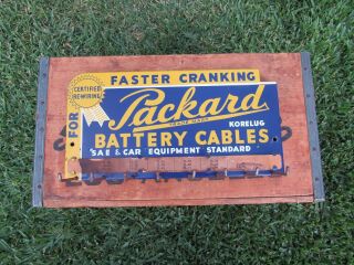 Vintage Packard Sign Car Auto Battery Cable Advertising Metal Sign Usa