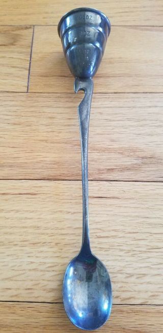 Vintage Napier 3 - In - 1 Bar Tool Graduated Jigger /opener /stirring Spoon