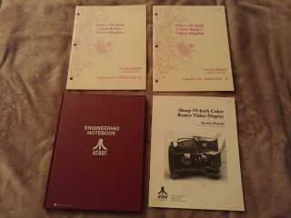 Atari Engineering Noteboook And 19 " Color Display Service Manuals