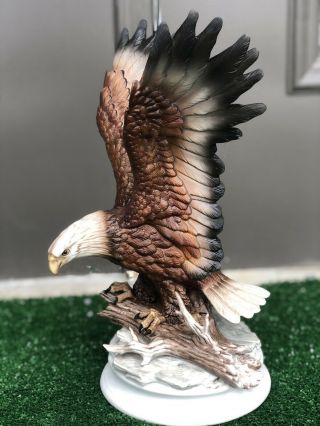 U.  S.  A.  Homco Masterpiece Bald Eagle Porcelain 11 1/2 " Figurine,  1979