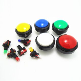 10x 60mm Illuminated Led Push Button With Micro - Switch For Arcade Jamma Mame