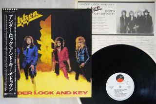 Dokken Under Lock And Key Elektra P - 13212 Japan Obi Vinyl Lp
