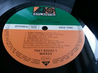 SKID ROW - SLAVE TO THE GRIND LP 1991 ATLANTIC EX 5