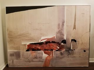 Greg Hawthorne Signed Contemporary Modern Acrylic Painting Framed