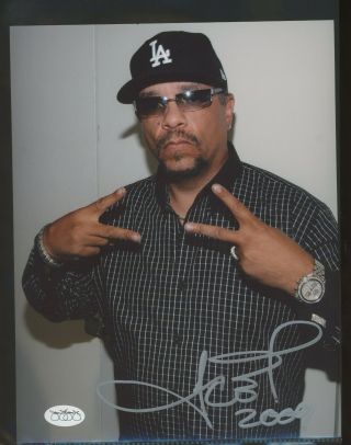 Ice T Rapper Signed 8x10 Photo Auto Autograph Jsa Sticker Only