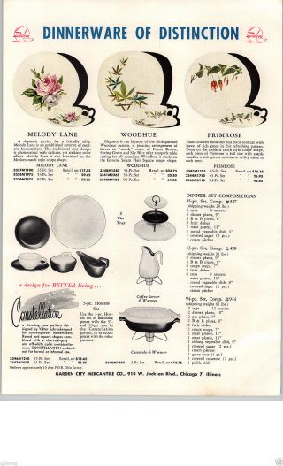1955 Paper Ad 2 Sided Salem China Dinnerware Constellation Viktor Schreckengost