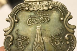 Antique Vintage Coca Cola Advertising Watch Fob - 5 Cents 4