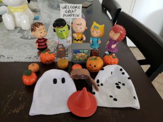 Peanuts It ' s The Great Pumpkin Figures for Halloween Snoopy,  Charlie Brown 4