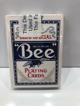 Playing Cards Rare Blue Bee Deck - In Casino