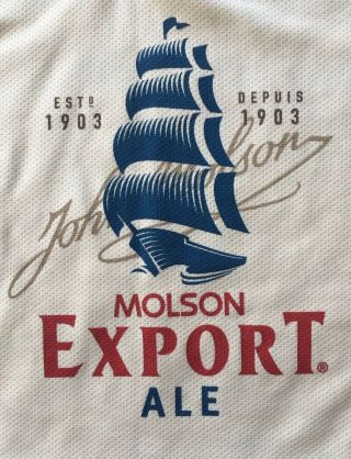 MOLSON EXPORT ALE Hockey Jersey - Beer Promo Shirt 1903 2